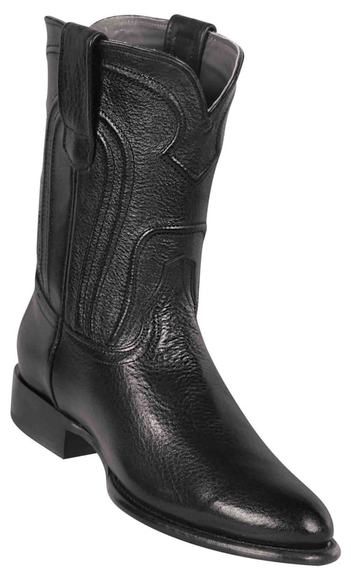 692105 LOS ALTOS BOOTS BELMONT ROPER BLACK | Genuine Leather Vaquero Boots and Cowboy Hats | Zapateria Guadalajara | Authentic Mexican Western Wear