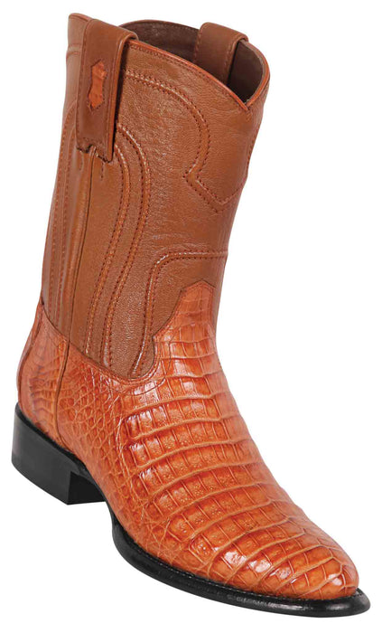 698203 LOS ALTOS BOOTS CAIMAN BELLY ROPER COGNAC | Genuine Leather Vaquero Boots and Cowboy Hats | Zapateria Guadalajara | Authentic Mexican Western Wear