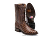 698207 LOS ALTOS BOOTS CAIMAN BELLY ROPER BROWN | Genuine Leather Vaquero Boots and Cowboy Hats | Zapateria Guadalajara | Authentic Mexican Western Wear