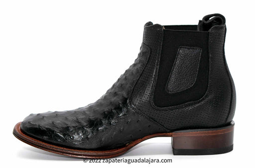VESTIGIUM 782B0305 OSTRICH BLACK | Genuine Leather Vaquero Boots and Cowboy Hats | Zapateria Guadalajara | Authentic Mexican Western Wear