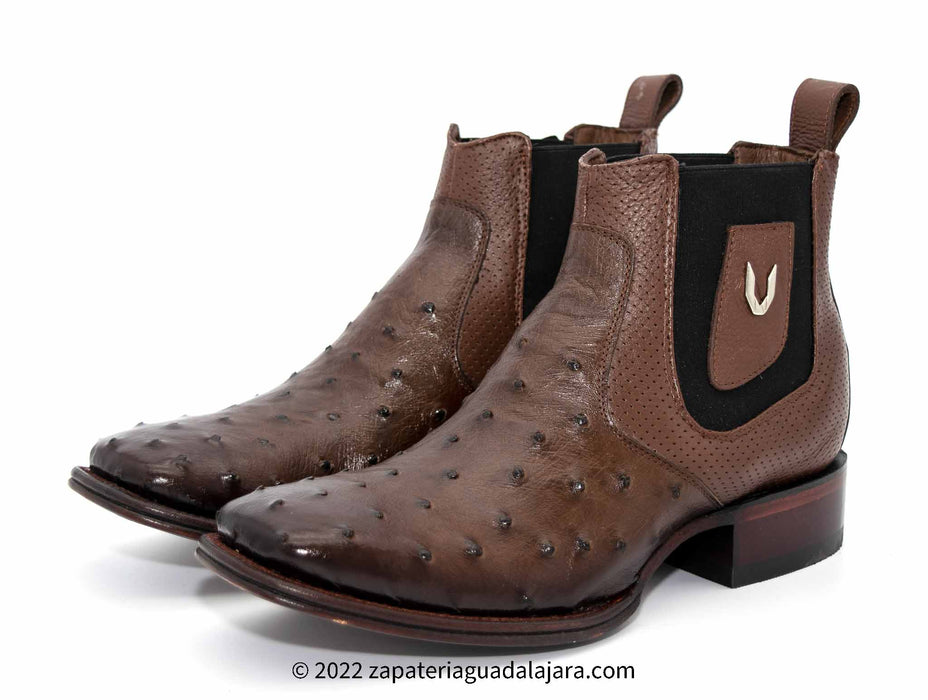 VESTIGIUM 782B0316 OSTRICH FADED BROWN | Genuine Leather Vaquero Boots and Cowboy Hats | Zapateria Guadalajara | Authentic Mexican Western Wear