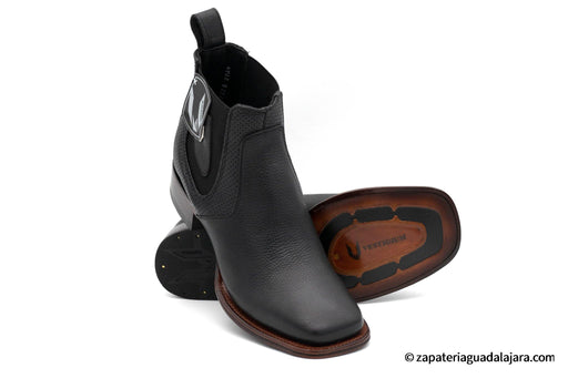 VESTIGIUM 782B2705 WIDE SQUARE TOE GRISLY BLACK | Genuine Leather Vaquero Boots and Cowboy Hats | Zapateria Guadalajara | Authentic Mexican Western Wear