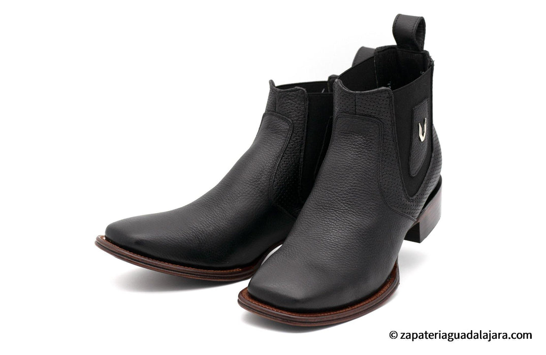 VESTIGIUM 782B2705 WIDE SQUARE TOE GRISLY BLACK | Genuine Leather Vaquero Boots and Cowboy Hats | Zapateria Guadalajara | Authentic Mexican Western Wear