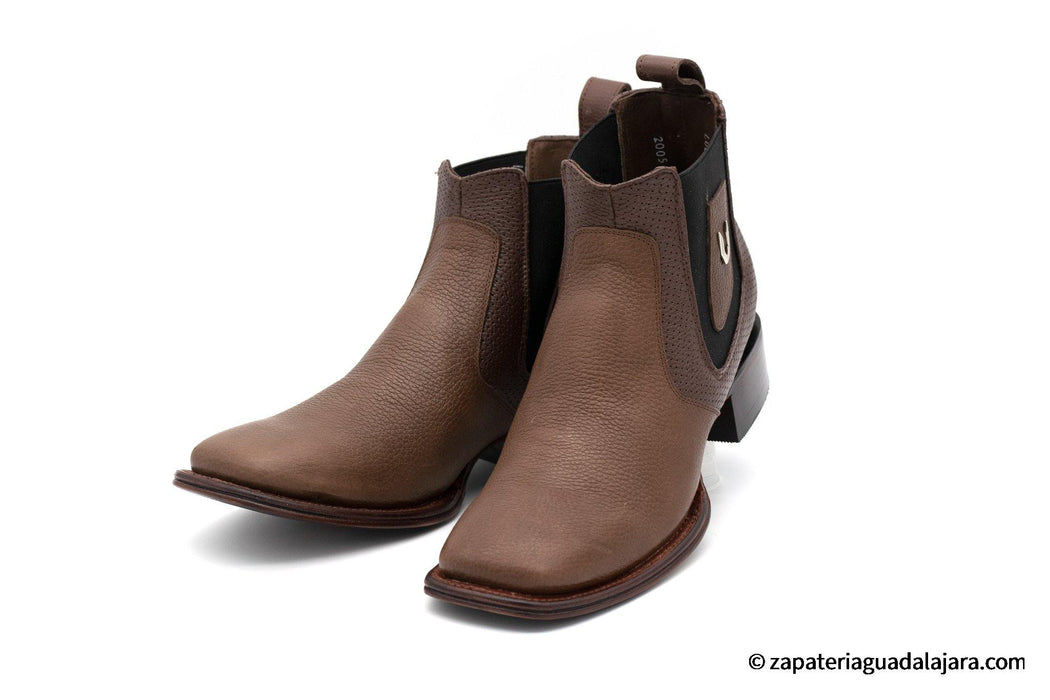 VESTIGIUM 782B2707 WIDE SQUARE TOE GRISLY BROWN | Genuine Leather Vaquero Boots and Cowboy Hats | Zapateria Guadalajara | Authentic Mexican Western Wear