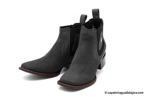 VESTIGIUM 782B6309 WIDE SQUARE TOE NOBUCK GREY | Genuine Leather Vaquero Boots and Cowboy Hats | Zapateria Guadalajara | Authentic Mexican Western Wear