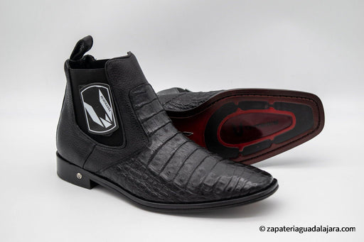 VESTIGIUM 7BV018205 CHELSEA CAIMAN BELLY BLACK | Genuine Leather Vaquero Boots and Cowboy Hats | Zapateria Guadalajara | Authentic Mexican Western Wear