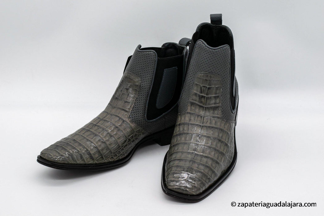 VESTIGIUM 7BV018209 CHELSEA CAIMAN BELLY GREY | Genuine Leather Vaquero Boots and Cowboy Hats | Zapateria Guadalajara | Authentic Mexican Western Wear