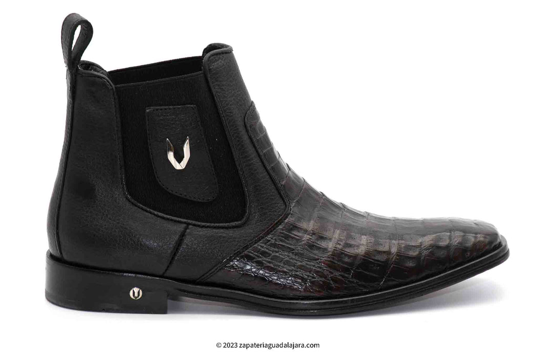 VESTIGIUM 7BV018218 CHELSEA CAIMAN BELLY BLACK CHERRY | Genuine Leather Vaquero Boots and Cowboy Hats | Zapateria Guadalajara | Authentic Mexican Western Wear
