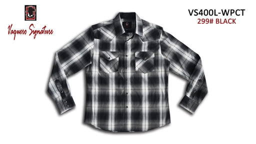 VS400L - WPCT 299# BLACK Vaquero Signature Fashion Printed shirts | Genuine Leather Vaquero Boots and Cowboy Hats | Zapateria Guadalajara | Authentic Mexican Western Wear