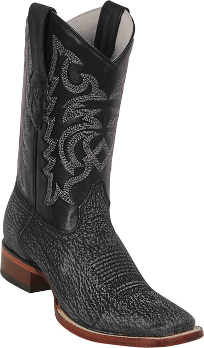 8220905 LOS ALTOS BOOTS WIDE SQUARE TOE SHARK BLACK | Genuine Leather Vaquero Boots and Cowboy Hats | Zapateria Guadalajara | Authentic Mexican Western Wear