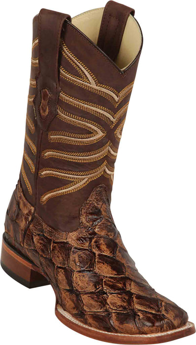 8221046 LOS ALTOS BOOTS WIDE SQUARE TOE PIRARUCU CACAO MATTE | Genuine Leather Vaquero Boots and Cowboy Hats | Zapateria Guadalajara | Authentic Mexican Western Wear