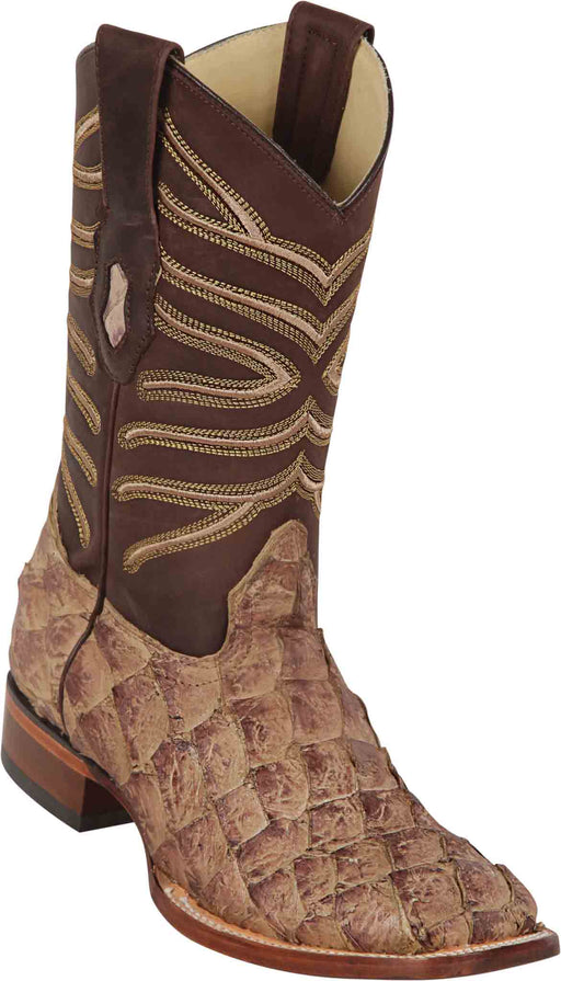8221065 LOS ALTOS BOOTS WIDE SQUARE TOE PIRARUCU MINK MATTE | Genuine Leather Vaquero Boots and Cowboy Hats | Zapateria Guadalajara | Authentic Mexican Western Wear