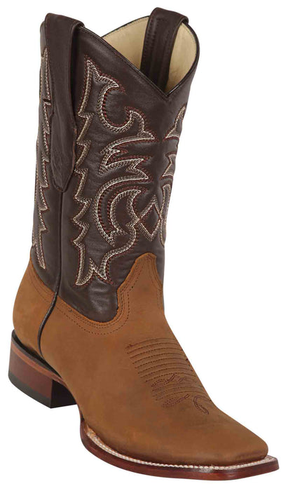 8226231 LOS ALTOS BOOTS WIDE SQUARE TOE CRAZY TAN | Genuine Leather Vaquero Boots and Cowboy Hats | Zapateria Guadalajara | Authentic Mexican Western Wear