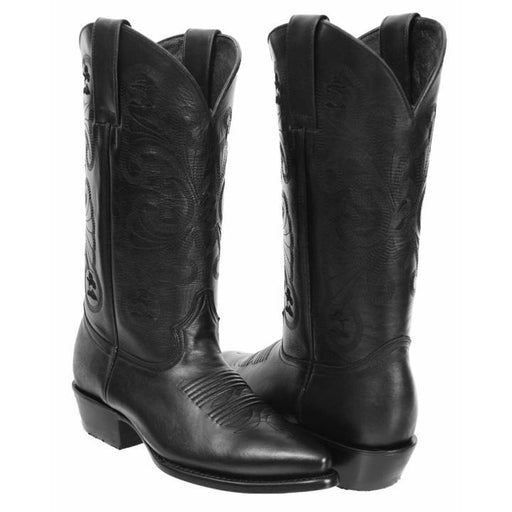 JB-900G J Toe Grasso Black | Genuine Leather Vaquero Boots and Cowboy Hats | Zapateria Guadalajara | Authentic Mexican Western Wear
