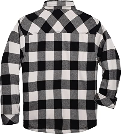 FLANNEL QUILTED SHERPA LINED JACKET (WHITE/BLACK #5) | Genuine Leather Vaquero Boots and Cowboy Hats | Zapateria Guadalajara | Authentic Mexican Western Wear