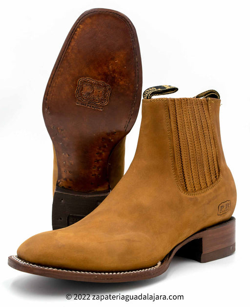 968B6363 SQUARE TOE CHARRO BOOT CRAZY PAPAYA | Genuine Leather Vaquero Boots and Cowboy Hats | Zapateria Guadalajara | Authentic Mexican Western Wear