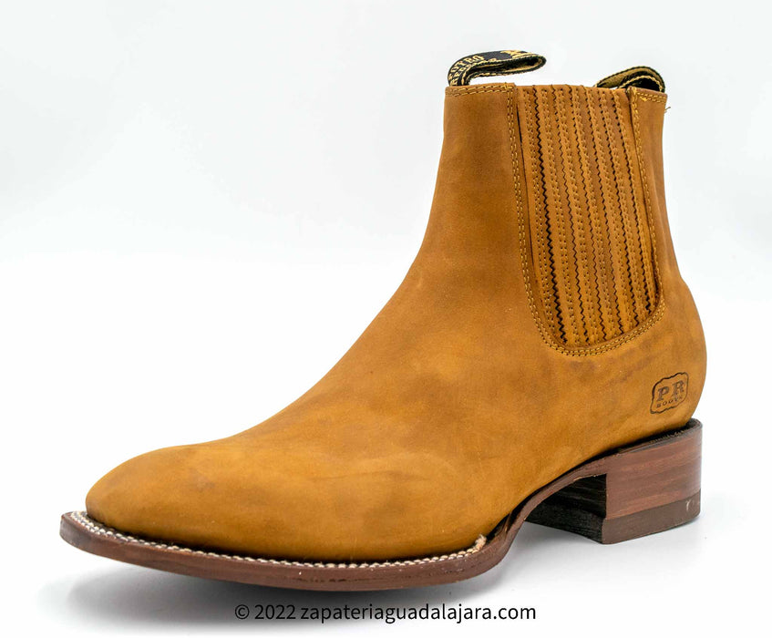 968B6363 SQUARE TOE CHARRO BOOT CRAZY PAPAYA | Genuine Leather Vaquero Boots and Cowboy Hats | Zapateria Guadalajara | Authentic Mexican Western Wear