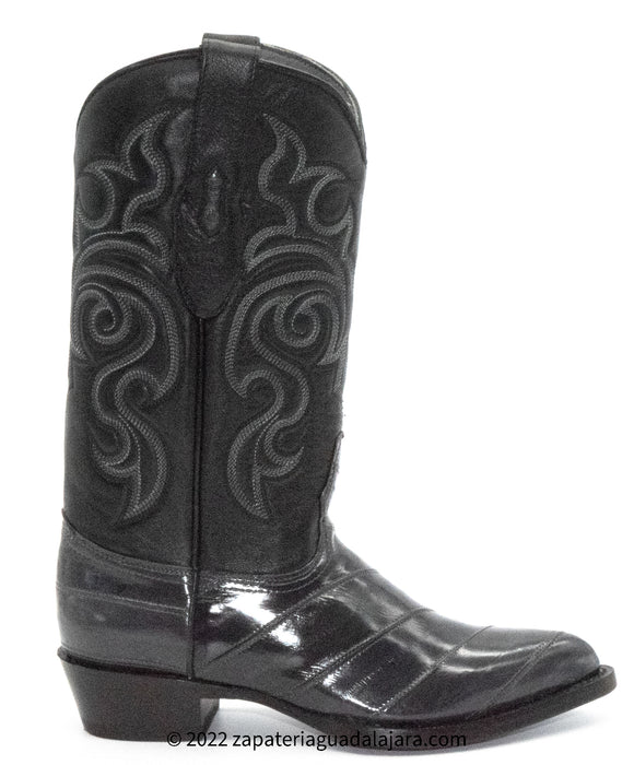 990809 J-TOE EEL GREY | Genuine Leather Vaquero Boots and Cowboy Hats | Zapateria Guadalajara | Authentic Mexican Western Wear