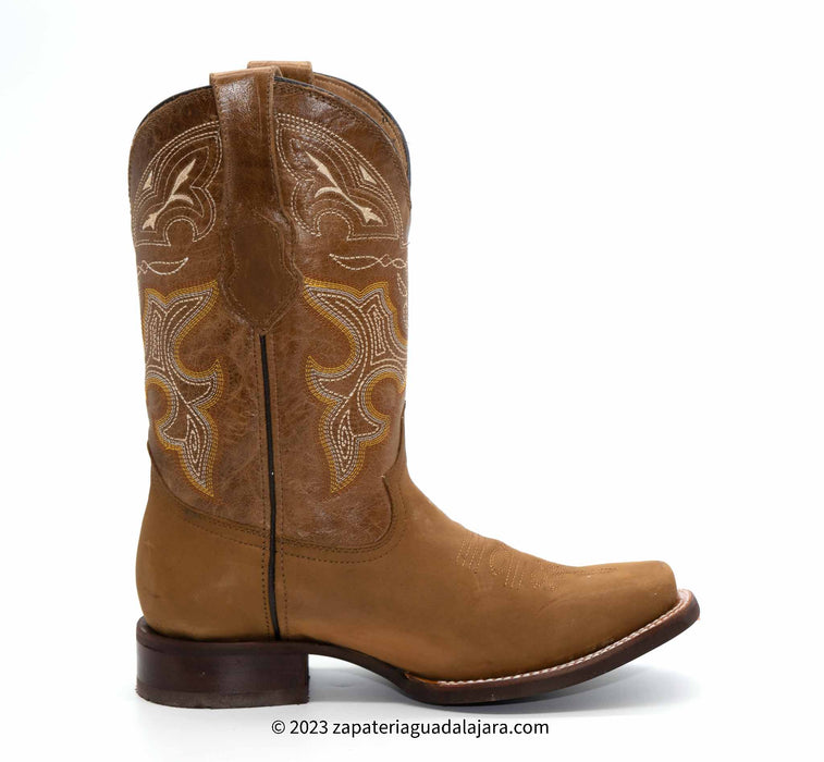 AR043 RODEO RODEO CRAZY HONEY RUBBER SOLE | Genuine Leather Vaquero Boots and Cowboy Hats | Zapateria Guadalajara | Authentic Mexican Western Wear