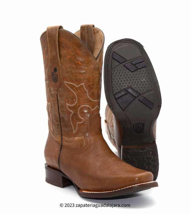 AR055 RODEO WALNUT RUBBER SOLE | Genuine Leather Vaquero Boots and Cowboy Hats | Zapateria Guadalajara | Authentic Mexican Western Wear