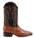 WIDE SQUARE TOE OSTRICH PRINT COGNAC | Genuine Leather Vaquero Boots and Cowboy Hats | Zapateria Guadalajara | Authentic Mexican Western Wear