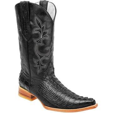 BD04 Black Diamond Caiman Clone Black Boots | Genuine Leather Vaquero Boots and Cowboy Hats | Zapateria Guadalajara | Authentic Mexican Western Wear