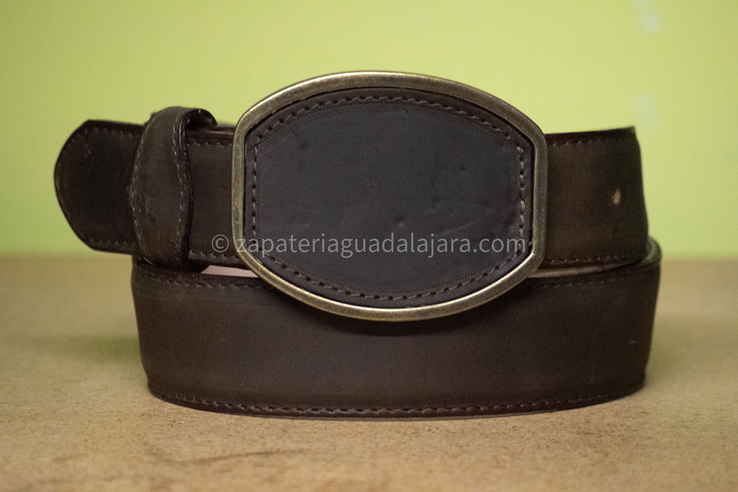 BL-1001 LEATHER BELT CRAZY BROWN | Genuine Leather Vaquero Boots and Cowboy Hats | Zapateria Guadalajara | Authentic Mexican Western Wear