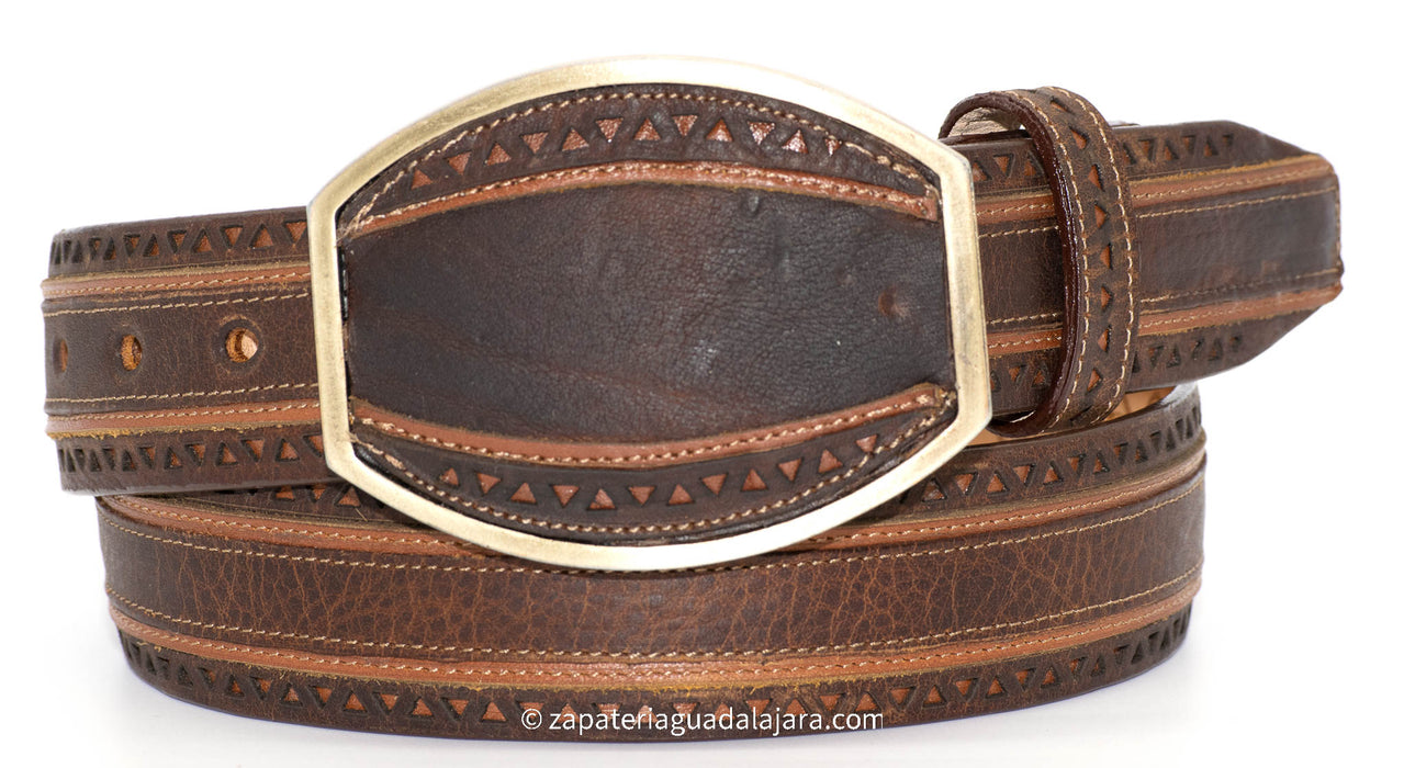 WW-C24U9940 LASER BELT RAGE WALNUT | Genuine Leather Vaquero Boots and Cowboy Hats | Zapateria Guadalajara | Authentic Mexican Western Wear