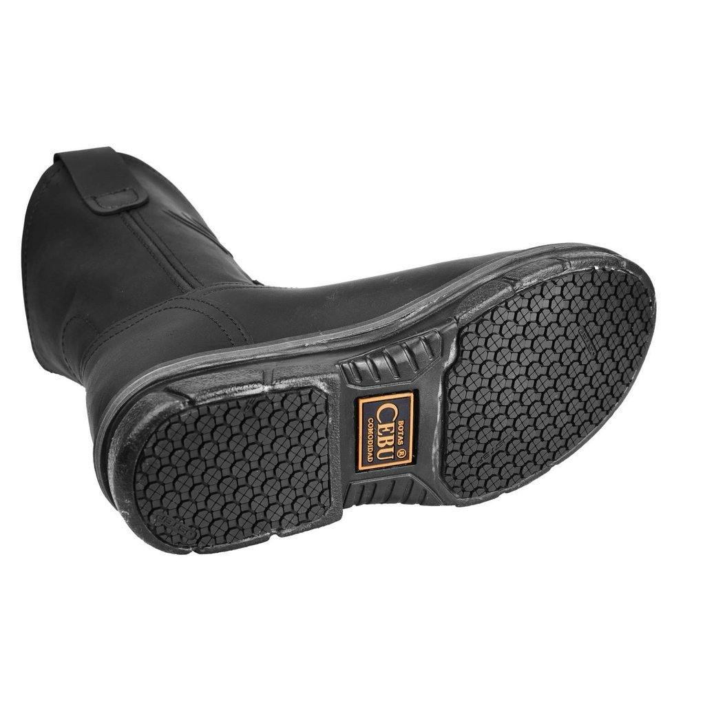 Cebu Max Grip Black LEATHER WORK BOOT | Genuine Leather Cowboy