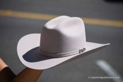 CUERNOS CHUECOS 6X CHAPARRAL GREY | Genuine Leather Vaquero Boots and Cowboy Hats | Zapateria Guadalajara | Authentic Mexican Western Wear