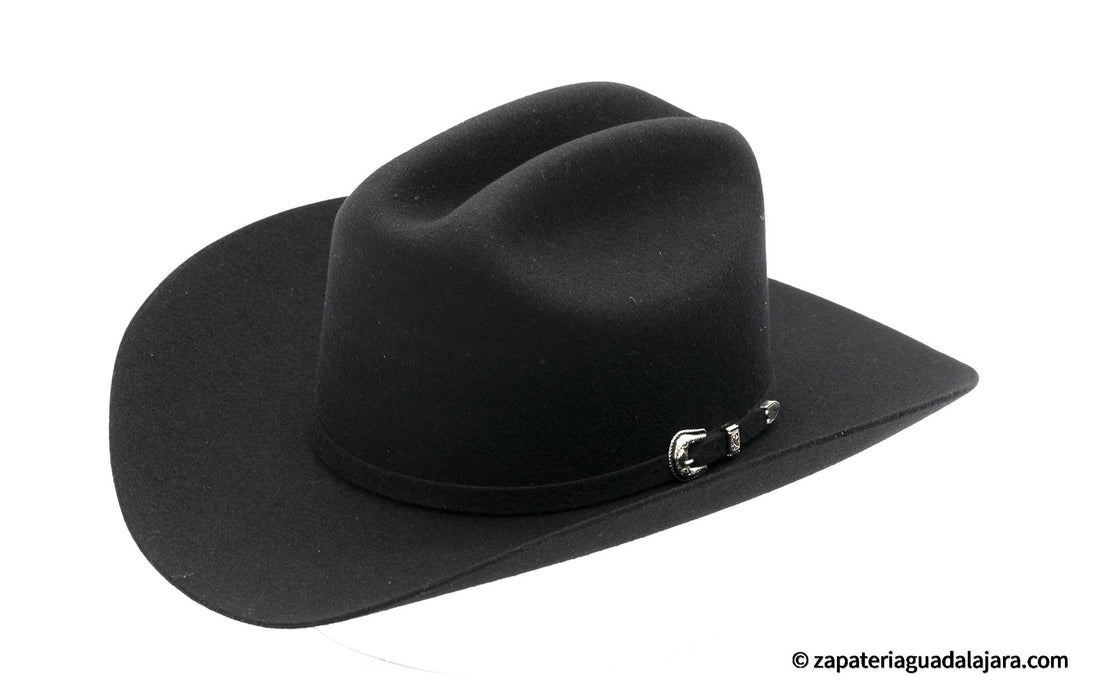 CUERNOS CHUECOS 6X CHAPARRAL BLACK | Genuine Leather Vaquero Boots and Cowboy Hats | Zapateria Guadalajara | Authentic Mexican Western Wear