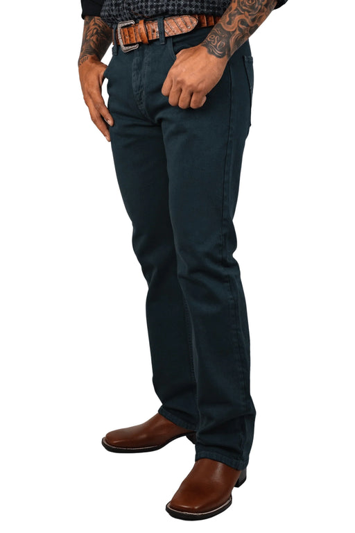 Men Grey Classic Bootcut Premium Jeans | Genuine Leather Vaquero Boots and Cowboy Hats | Zapateria Guadalajara | Authentic Mexican Western Wear