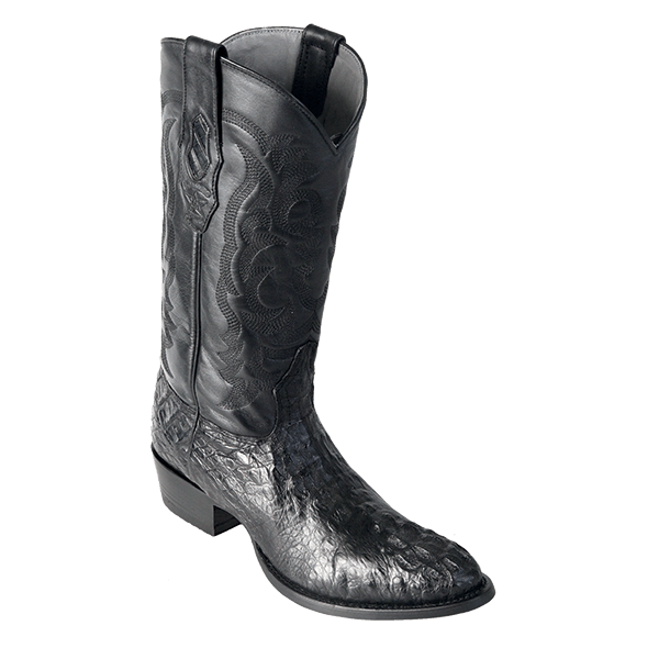 Los Altos Boots Caiman Hornback Round Toe | Genuine Leather Vaquero Boots and Cowboy Hats | Zapateria Guadalajara | Authentic Mexican Western Wear