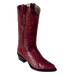 LA-990306 OSTRICH J-TOE BURGUNDY | Genuine Leather Vaquero Boots and Cowboy Hats | Zapateria Guadalajara | Authentic Mexican Western Wear
