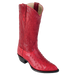 LA-990312 OSTRICH J-TOE RED | Genuine Leather Vaquero Boots and Cowboy Hats | Zapateria Guadalajara | Authentic Mexican Western Wear