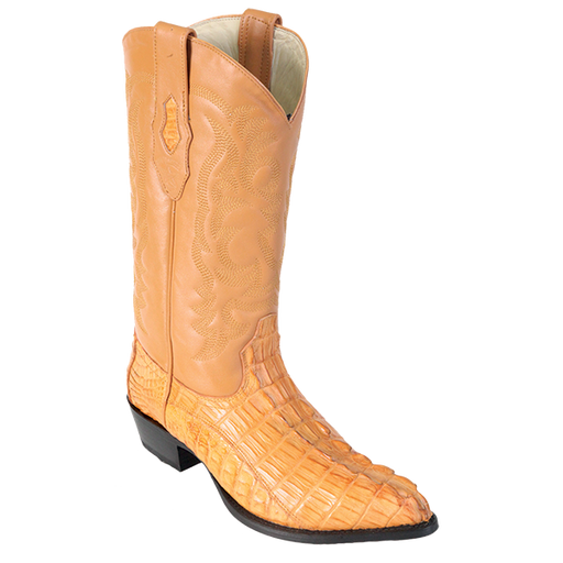 Los Altos Caiman Tail J-Toe Boot Buttercup | Genuine Leather Vaquero Boots and Cowboy Hats | Zapateria Guadalajara | Authentic Mexican Western Wear