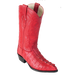 Los Altos Caiman Tail J-Toe Boot Red | Genuine Leather Vaquero Boots and Cowboy Hats | Zapateria Guadalajara | Authentic Mexican Western Wear