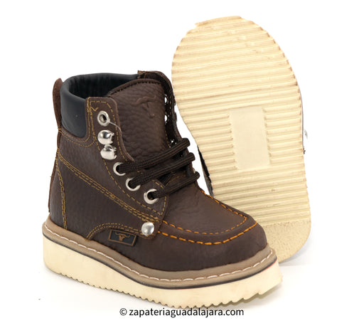 HBN80194 CHOCOLATE MOC TOE | Genuine Leather Vaquero Boots and Cowboy Hats | Zapateria Guadalajara | Authentic Mexican Western Wear