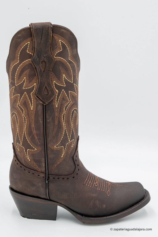 JB13-01 Chocolate | Genuine Leather Vaquero Boots and Cowboy Hats | Zapateria Guadalajara | Authentic Mexican Western Wear