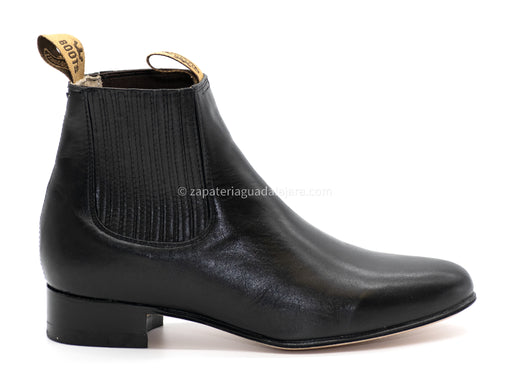 VS200 BOTIN CHARRO BLACK | Genuine Leather Vaquero Boots and Cowboy Hats | Zapateria Guadalajara | Authentic Mexican Western Wear