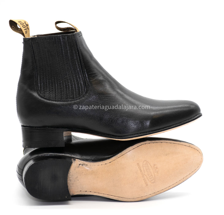 VS200 BOTIN CHARRO BLACK | Genuine Leather Vaquero Boots and Cowboy Hats | Zapateria Guadalajara | Authentic Mexican Western Wear