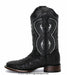 JB703 WIDE SQUARE TOE OSTRICH BLACK | Genuine Leather Vaquero Boots and Cowboy Hats | Zapateria Guadalajara | Authentic Mexican Western Wear