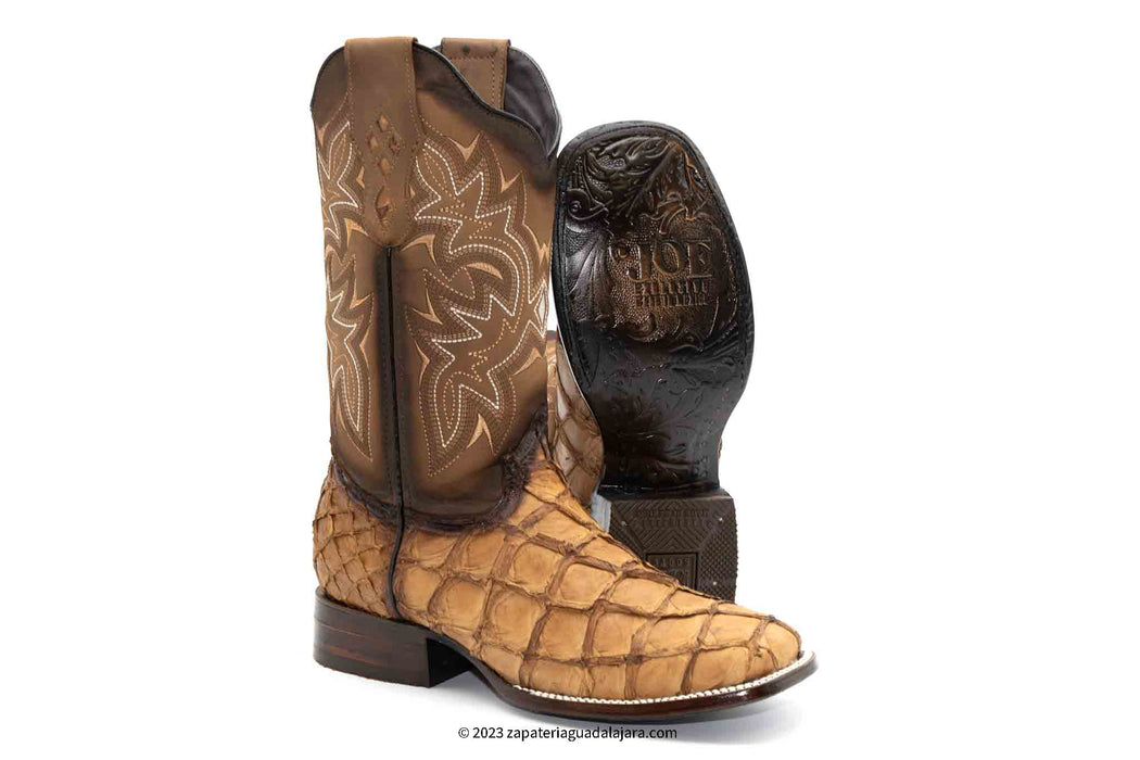 JB761 WIDE SQUARE TOE PIRARUCU ORIX | Genuine Leather Cowboy Boots and ...