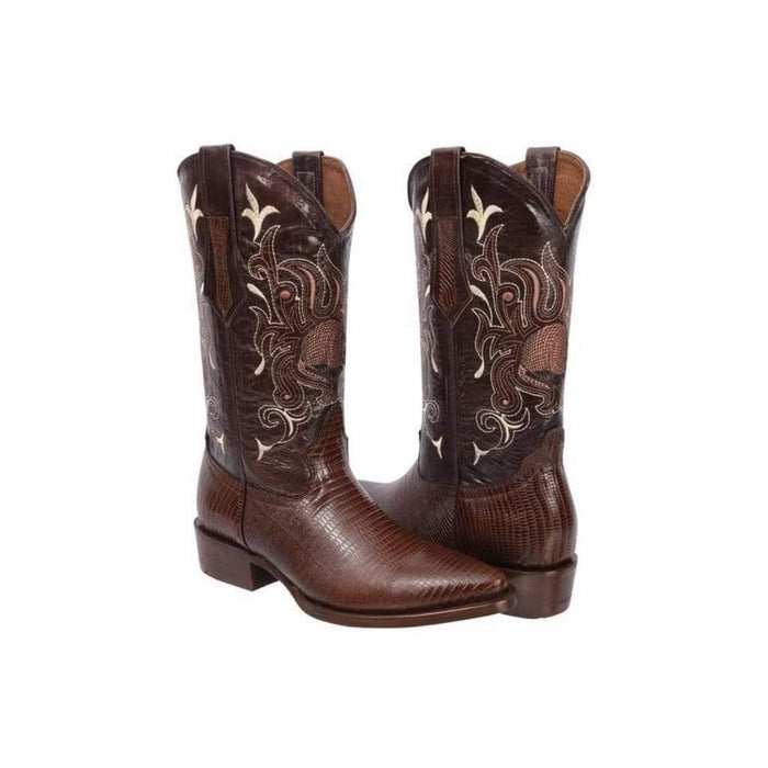 JB913 J Toe Boot Print Leather Armadillo Honey | Genuine Leather Vaquero Boots and Cowboy Hats | Zapateria Guadalajara | Authentic Mexican Western Wear