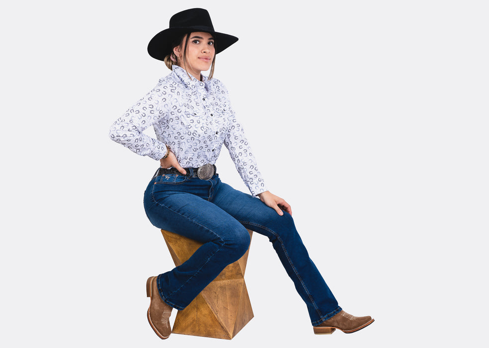 WOMEN SLIM BOOT-CUT JEAN LIGHT BLUE | Genuine Leather Vaquero Boots and Cowboy Hats | Zapateria Guadalajara | Authentic Mexican Western Wear