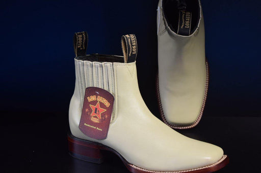 Los Altos Botin Charro Rodeo Deer Winter White | Genuine Leather Vaquero Boots and Cowboy Hats | Zapateria Guadalajara | Authentic Mexican Western Wear