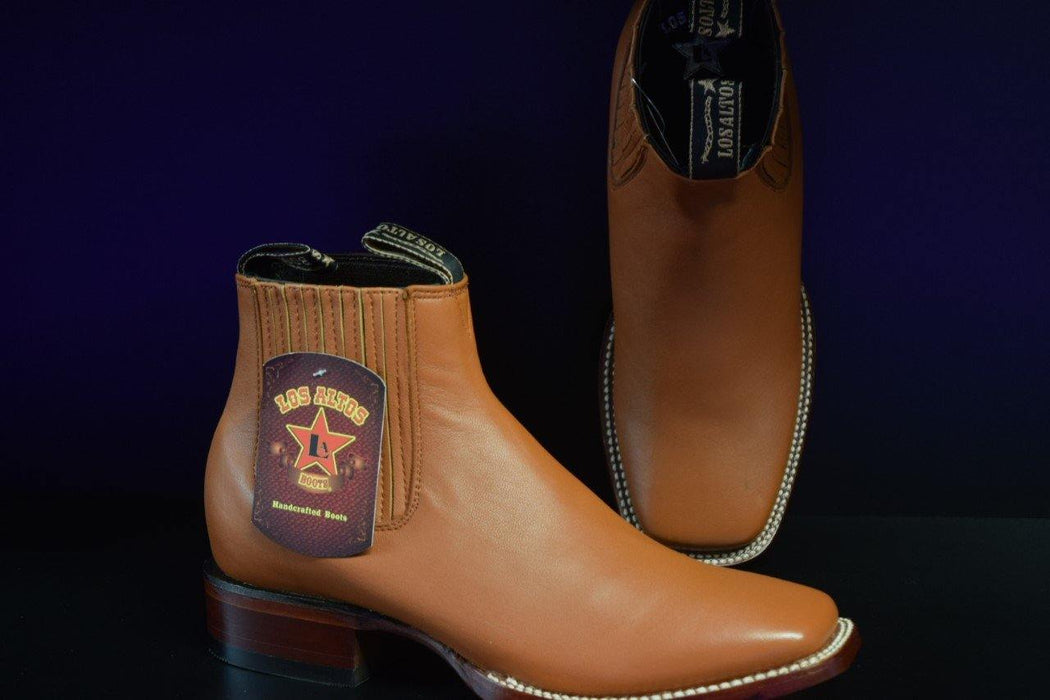 Los Altos Botin Charro Rodeo Deer Honey | Genuine Leather Vaquero Boots and Cowboy Hats | Zapateria Guadalajara | Authentic Mexican Western Wear