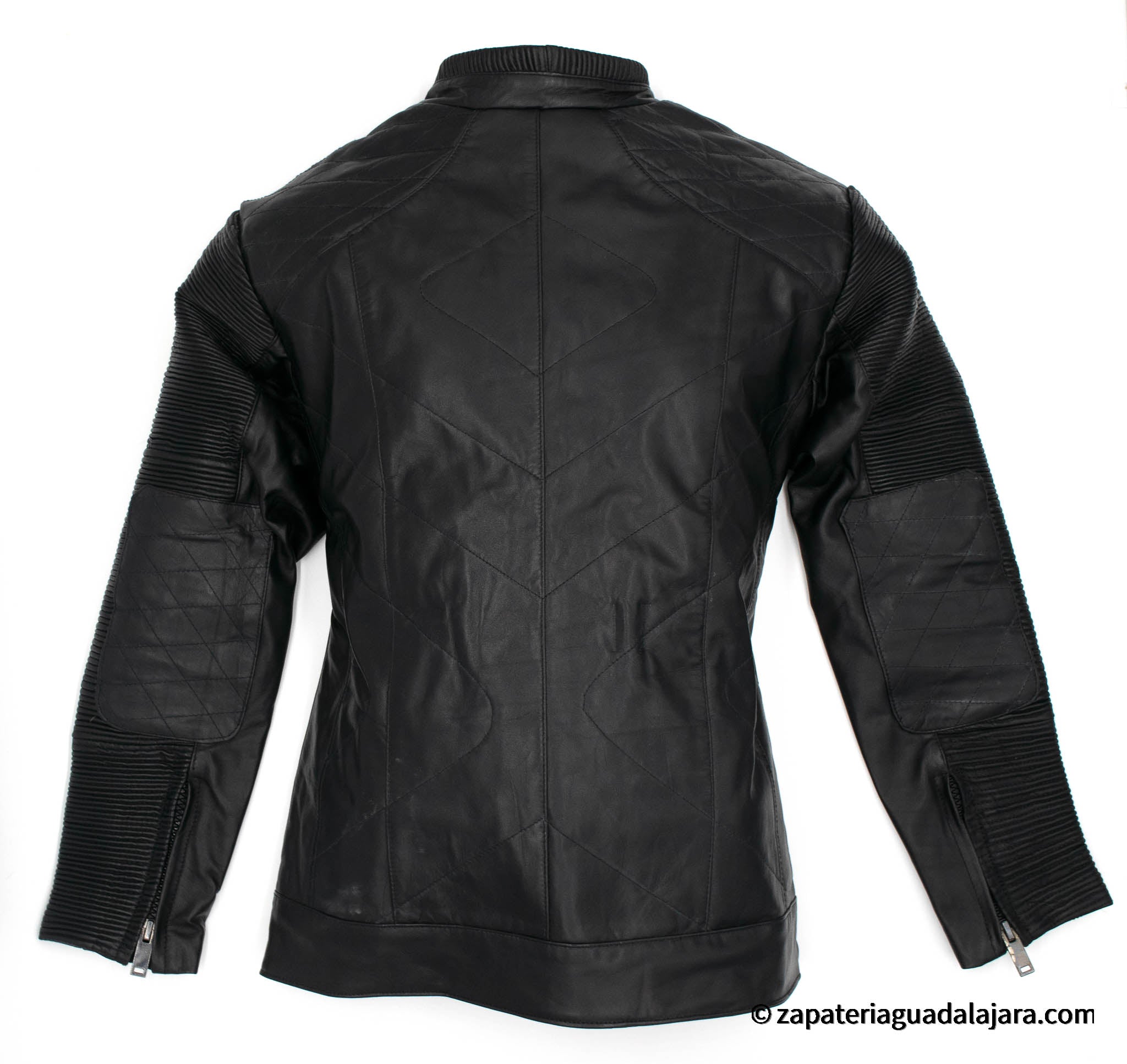 MEN BIKER LAMB LEATHER JACKET BLACK | Genuine Leather Cowboy Boots