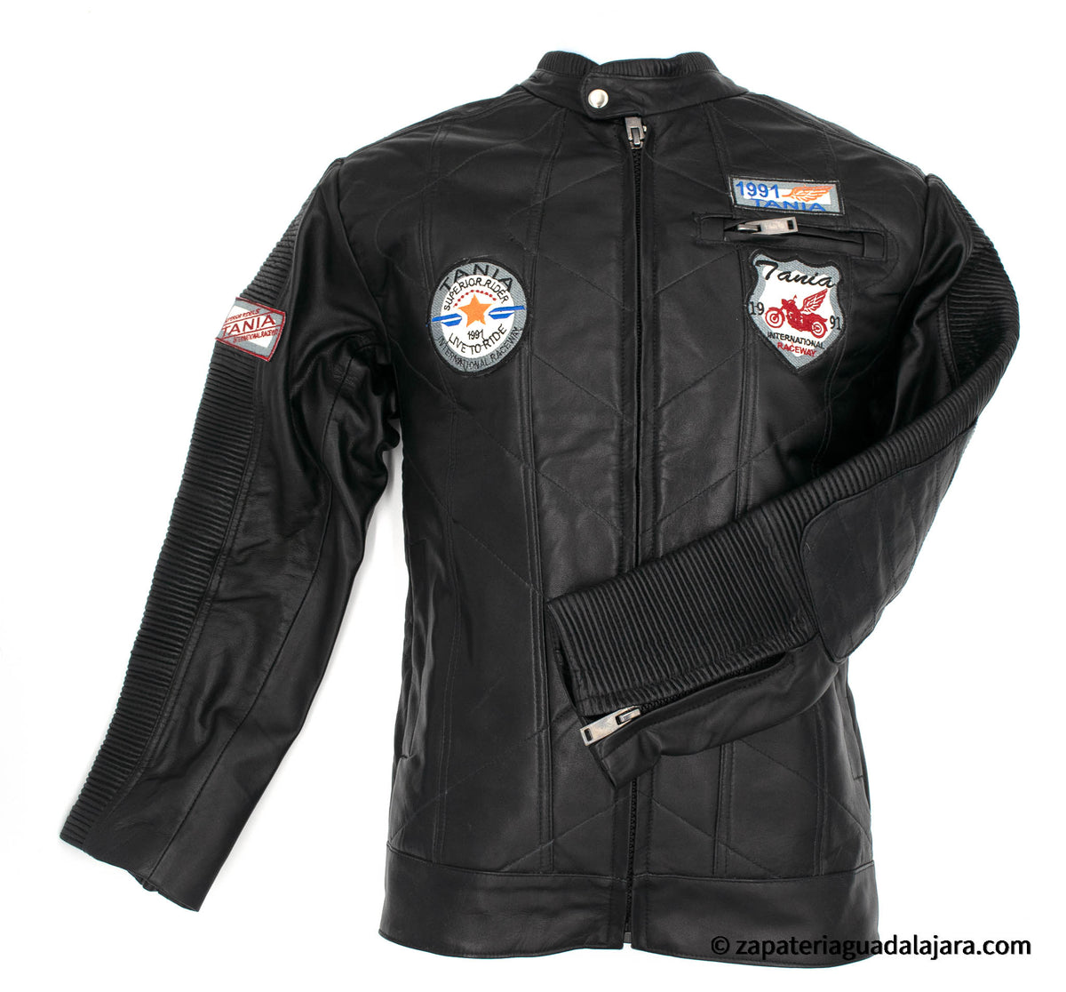 MEN BIKER LAMB LEATHER JACKET BLACK | Genuine Leather Cowboy Boots