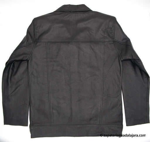 MEN LAMB LEATHER JACKET #20 BLACK | Genuine Leather Vaquero Boots and Cowboy Hats | Zapateria Guadalajara | Authentic Mexican Western Wear